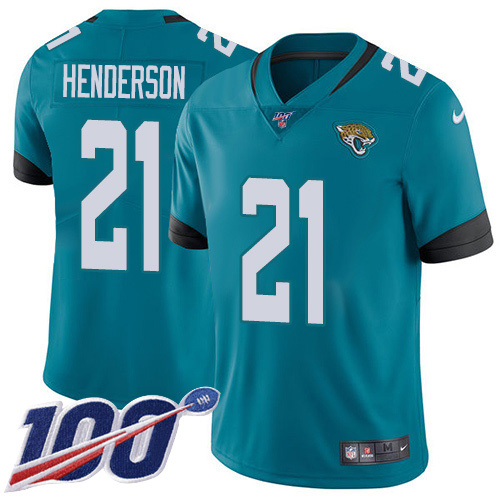 Jacksonville Jaguars #21 C.J. Henderson Teal Green Alternate Youth Stitched NFL 100th Season Vapor Untouchable Limited Jersey